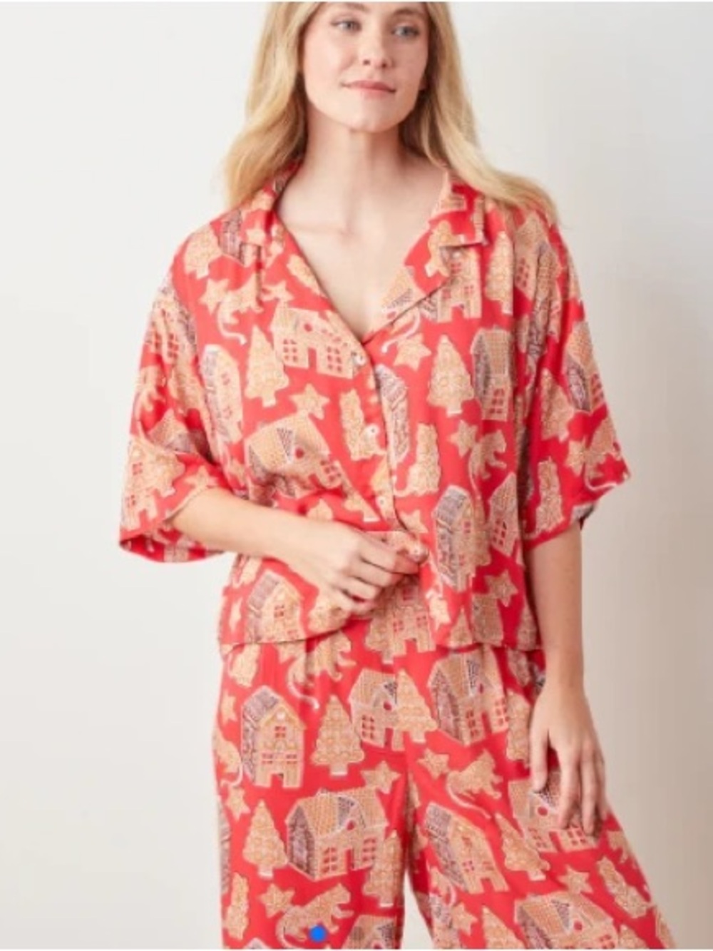 Printfresh |  Satin Wildest Dreams Set in Gingerbread Party / Size XL NWT